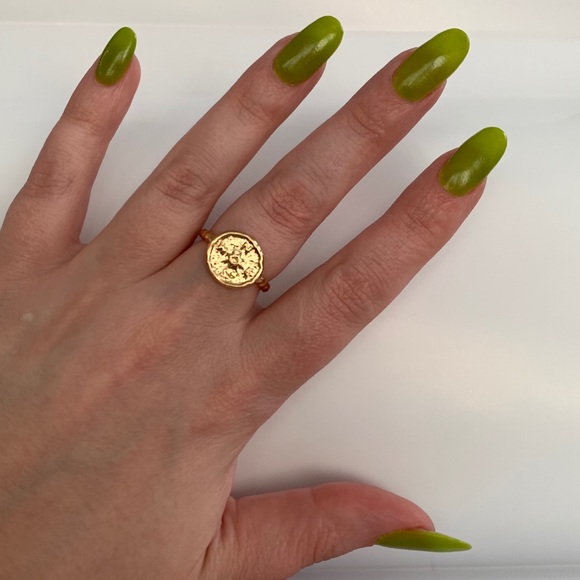 Compass Gold Adventure Travel Ring - Picture 4 of 4